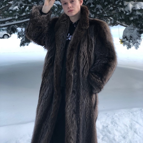 1987 vintage long raccoon fur coat - Picture 2 of 4